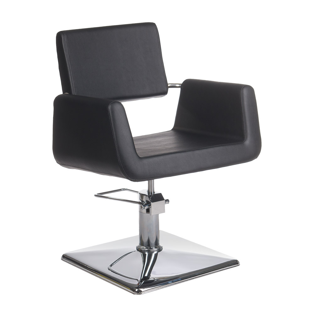Friseurstuhl Schwarz - Hydraulisch höhenverstellbarer Salonstuhl