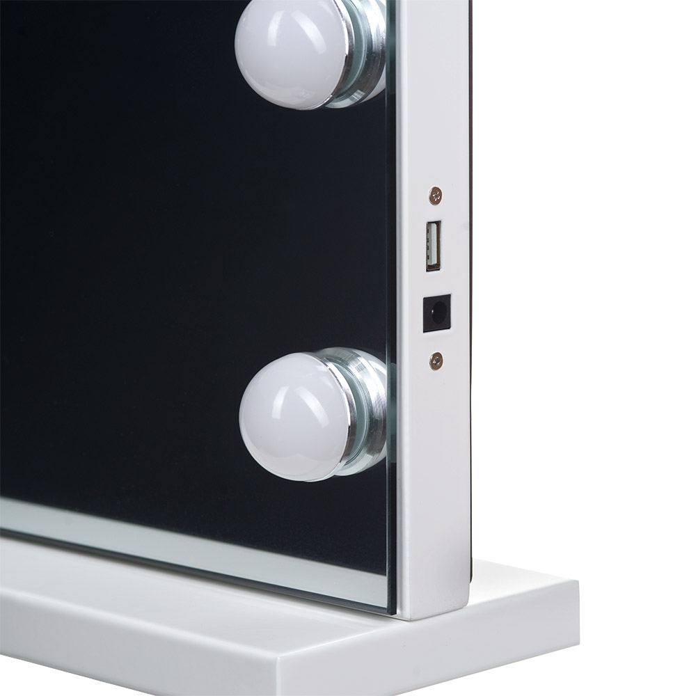 Profi LED-Schminktisch mit USB-Port - 46x58cm Salon Arbeitstisch