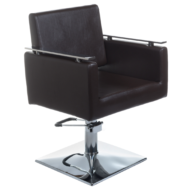 Premium Friseurstuhl braun - Hydraulischer Salonstuhl für Profis