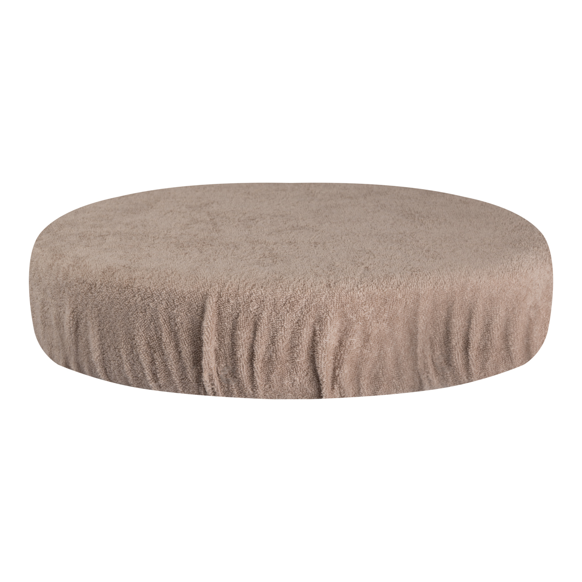 Frottee Hockerbezug Beige – Elastischer Bezug für Kosmetikstuhl