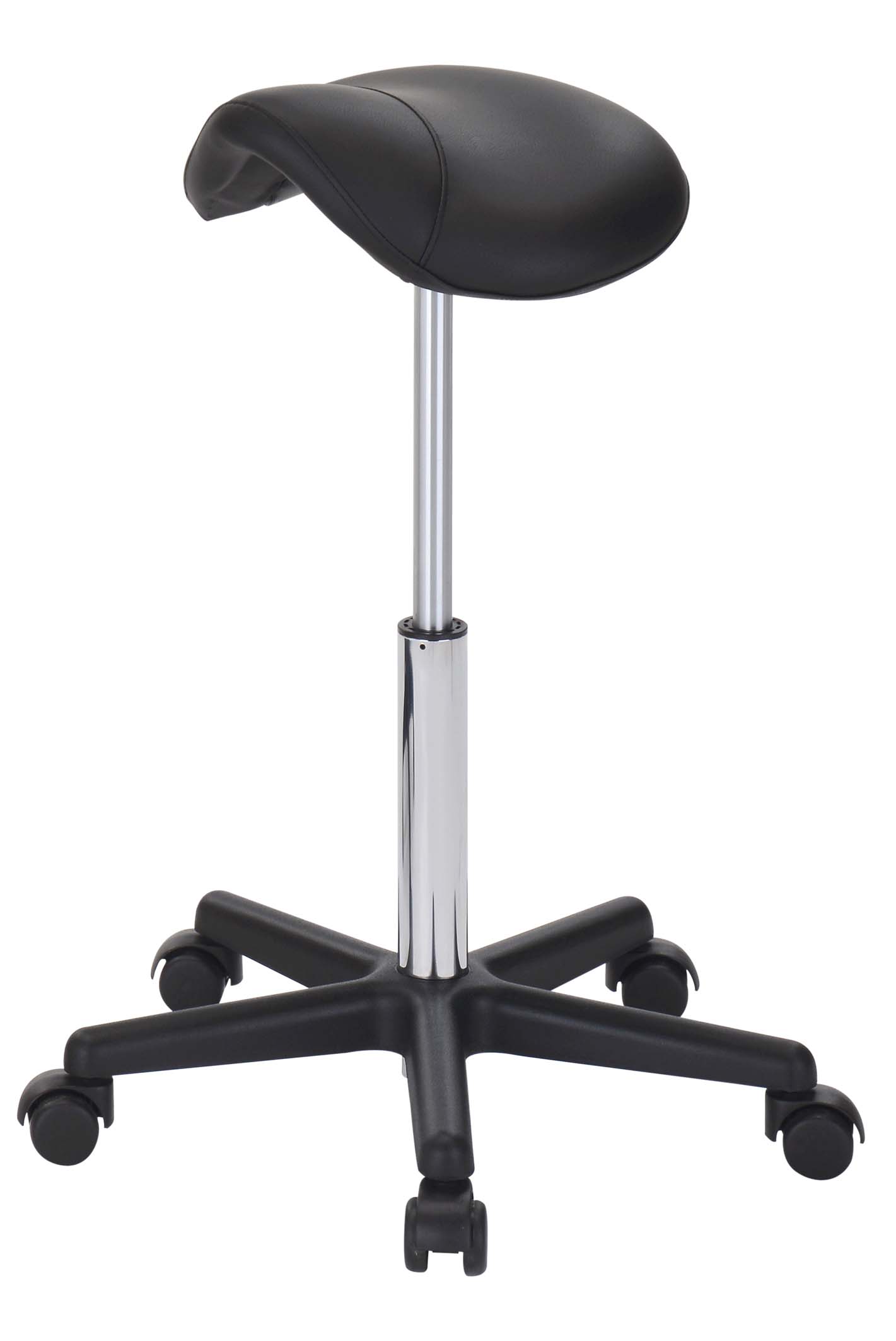 Rollhocker Fury Verstellbar Schwarz Salon