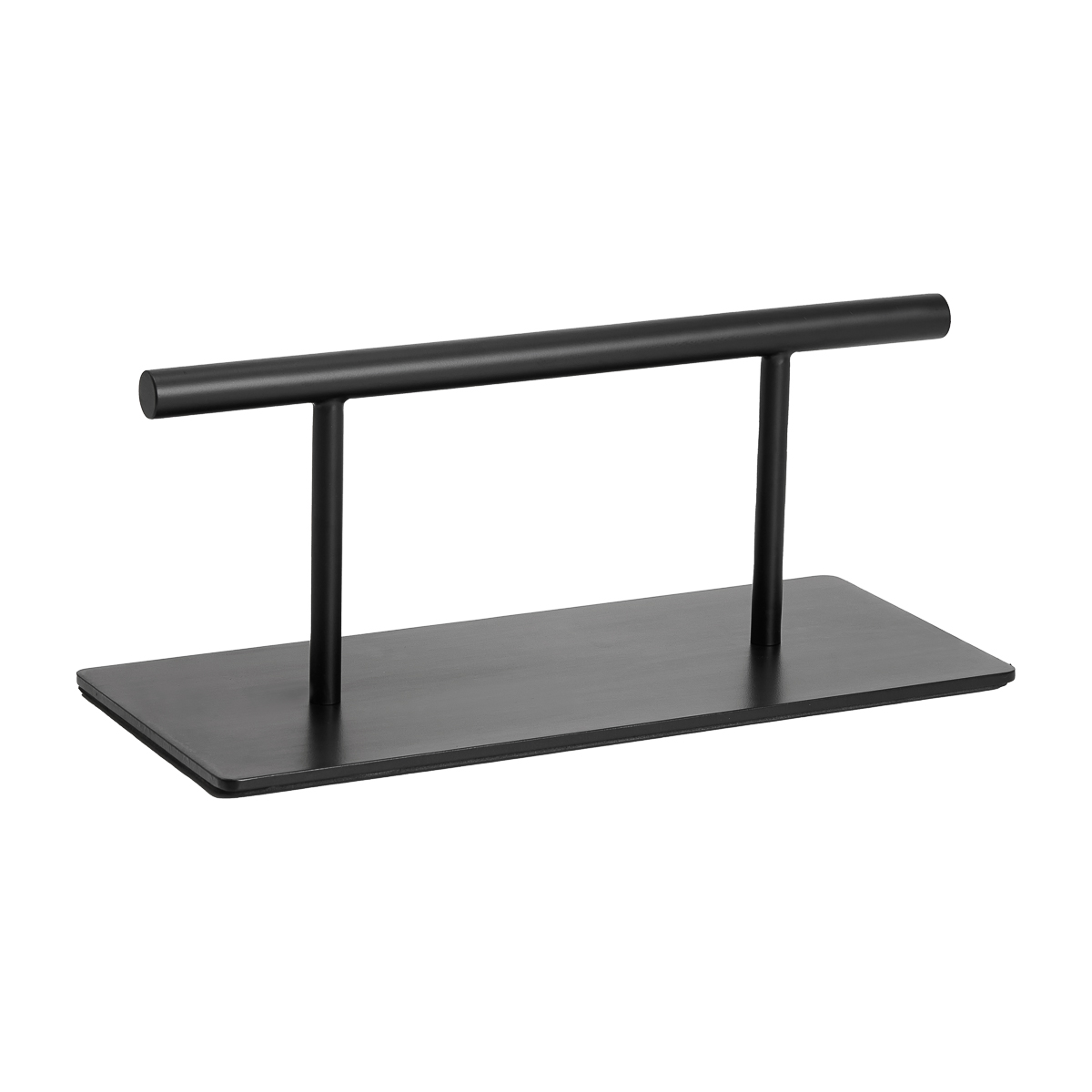 Friseurhocker L008B Schwarz – Fußstütze rutschfest