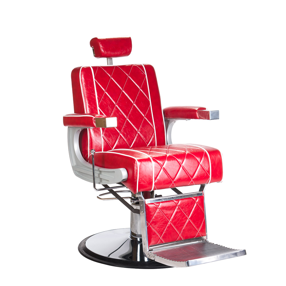 Professional Red Barber Barberstuhl mit hydraulischer Höhenverstellung