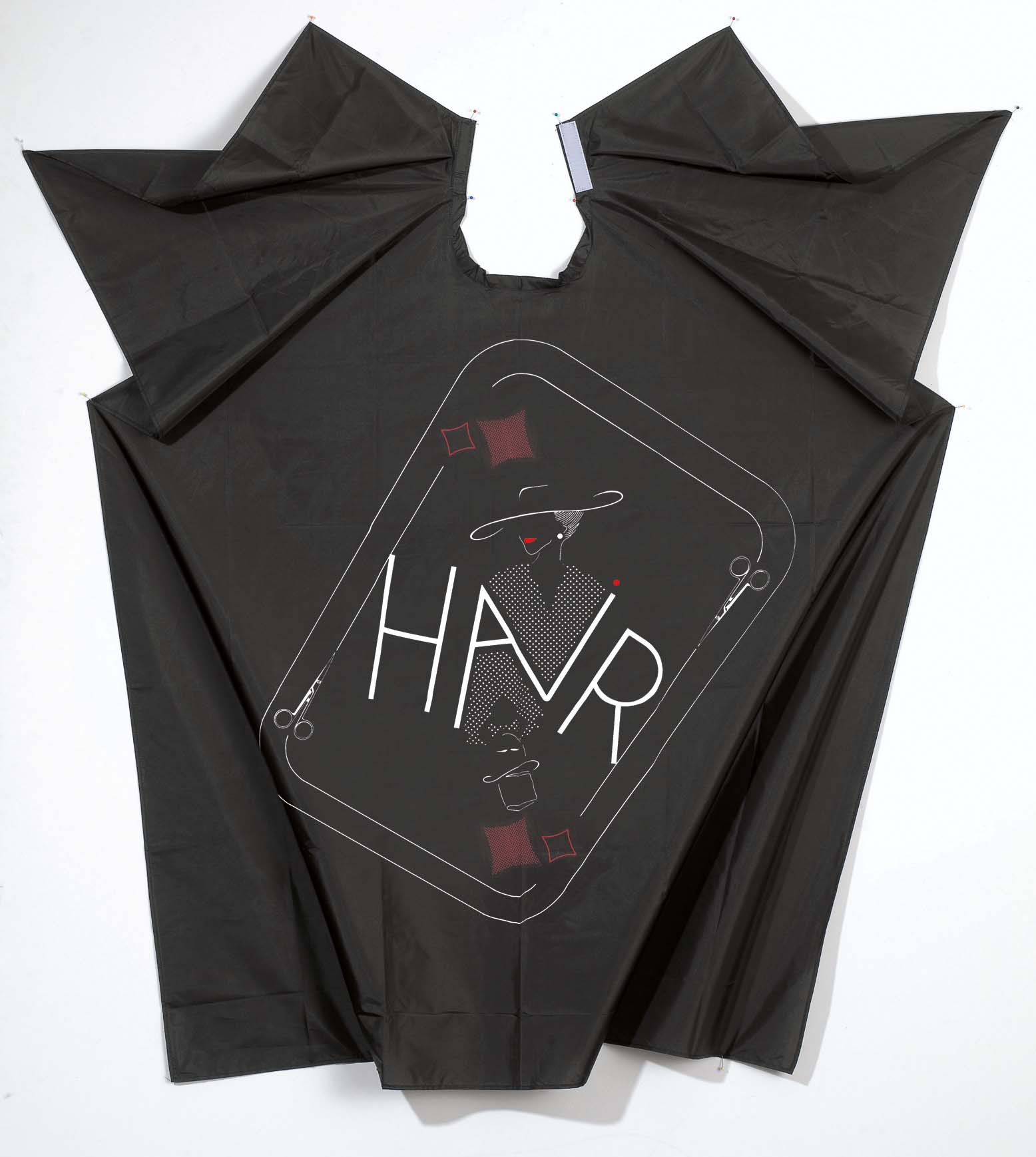 Frisierumhang Hair Nylon 110X140Cm Nylon Friseur 01