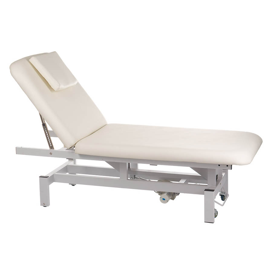 Elektrische Profi-Massageliege Comfort White - Höhenverstellbar