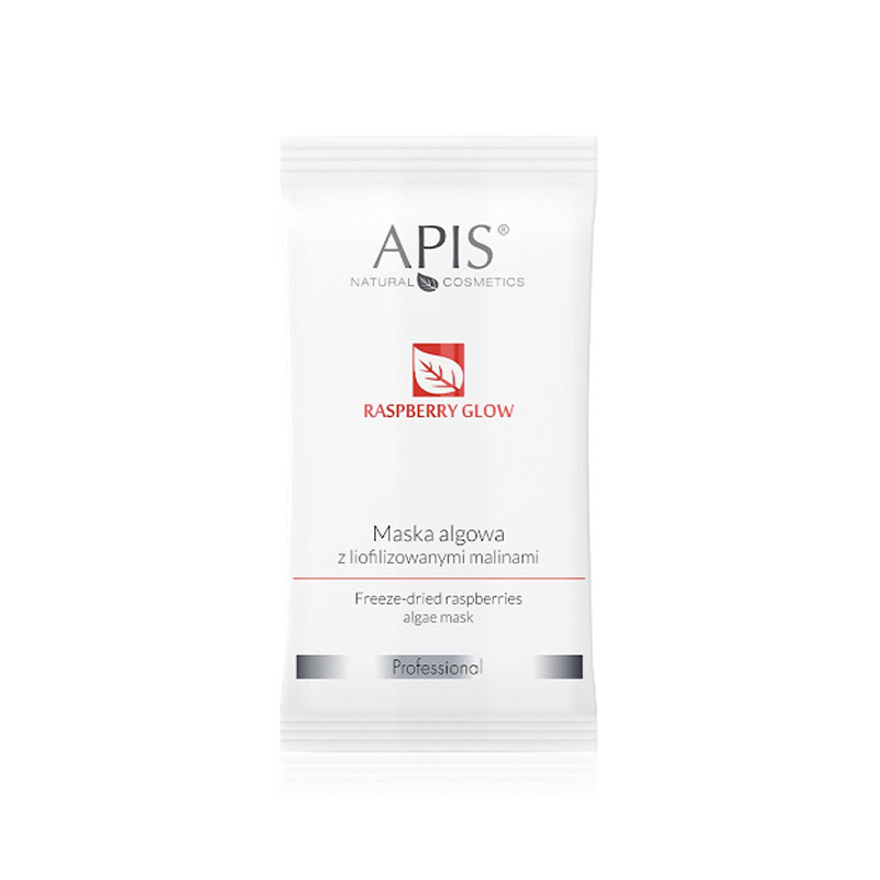 APIS Algae Raspberry Glow Algenmaske - Intensive Regeneration mit gefriergetrockneten Himbeeren 20g