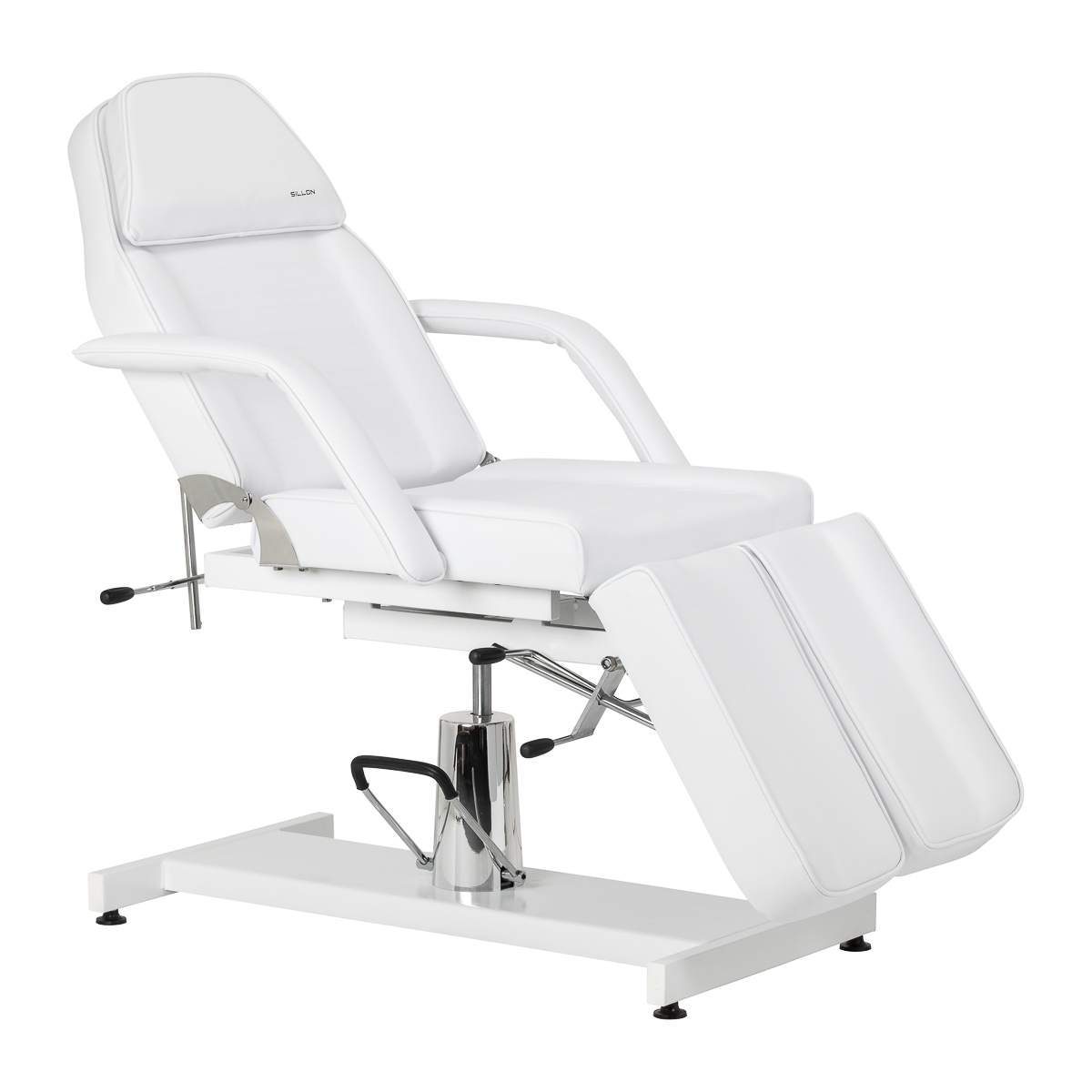 Sillon 210 Hydraulische Kosmetikliege Pediküre weiß mit Schaukel