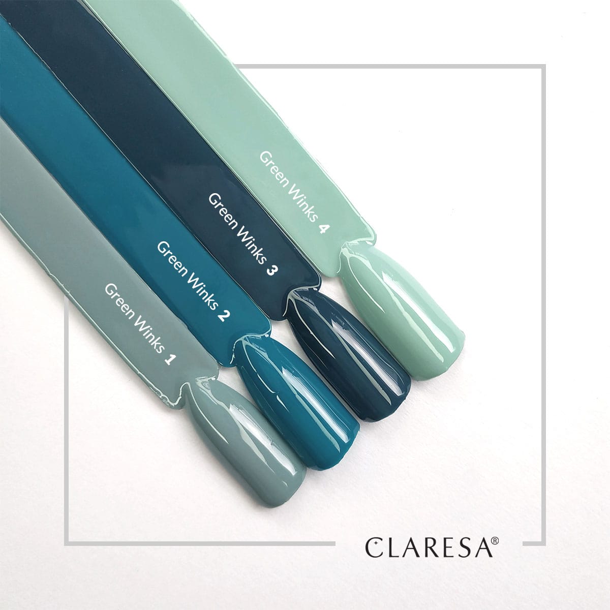 CLARESA Hybridlack GREEN WINKS 2 5g Gel-Nagellack