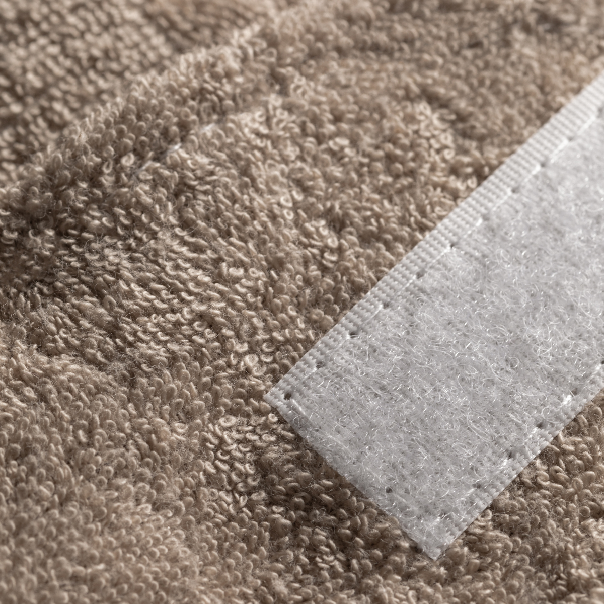 Kosmetikband Frottee Beige – Universalband mit Klettverschluss