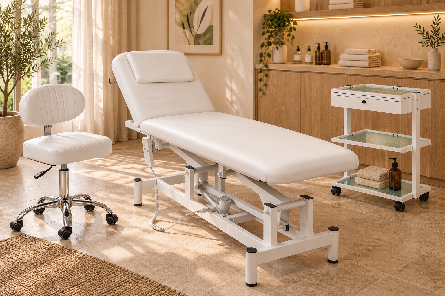 Massage & Wellness mit Massageliege 079 – Einrichtungsidee mit den im Set enthaltenen Produkten