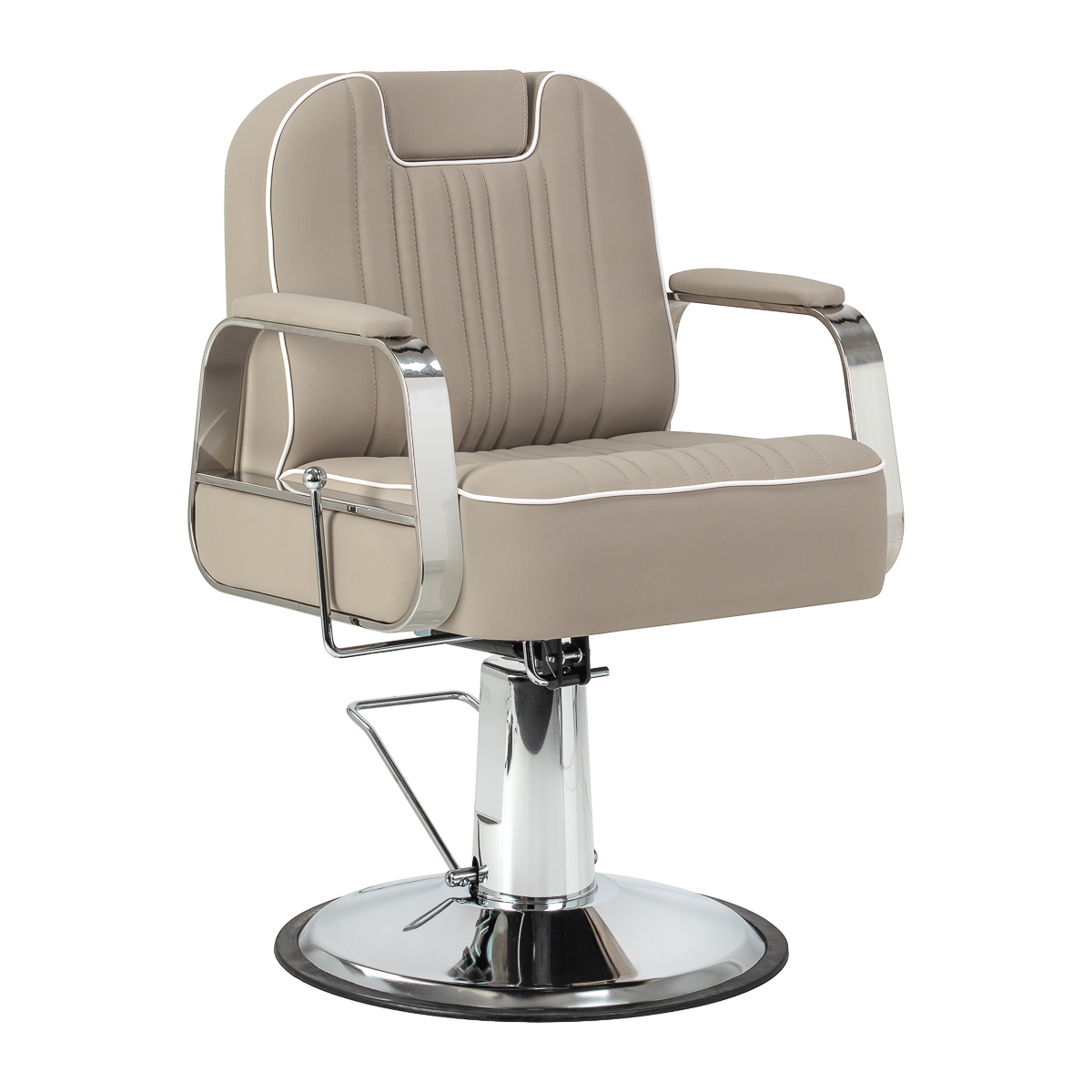 Gabbiano Barberstuhl Rufo Beige - Hydraulische Höhenverstellung
