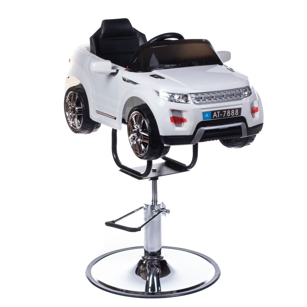Kinder Friseurstuhl AutoStar Deluxe - Weiß mit Sound & Licht