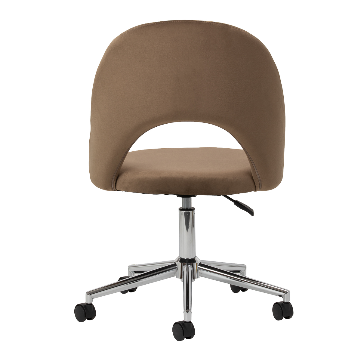 4Rico Arco Drehstuhl braun – höhenverstellbar mit Velours