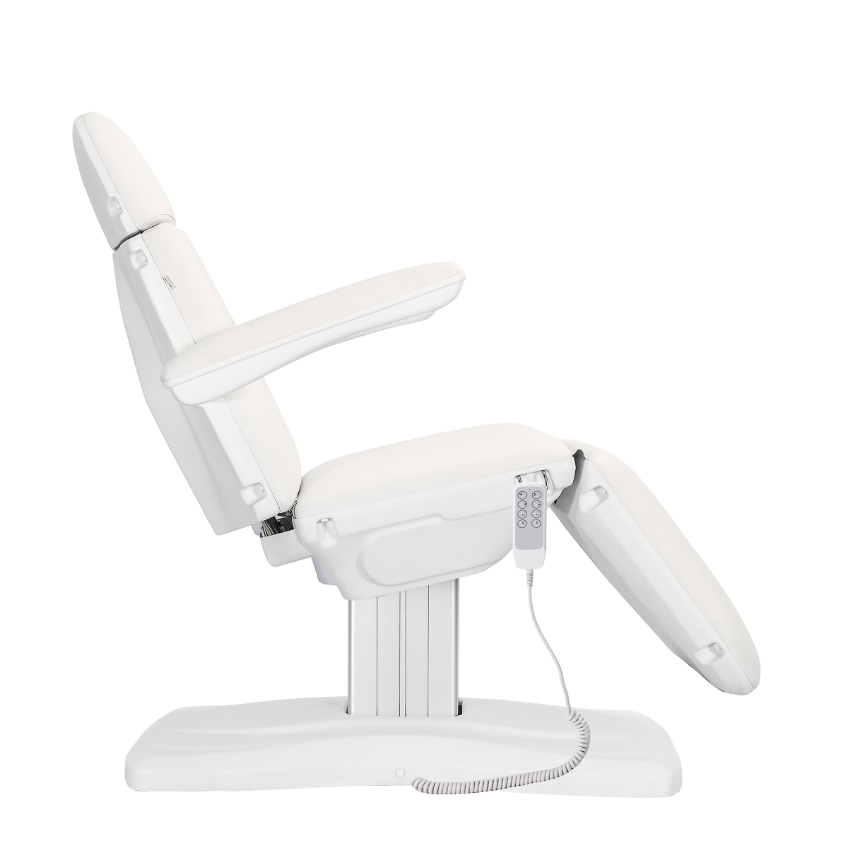 Sillon Eclipse 4 Motor elektrische Kosmetikliege in Weiß – Premium Behandlungsliege