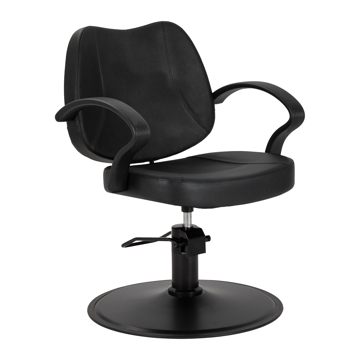 Hair System Friseurstuhl Borneo Schwarz – hydraulische Höhenverstellung