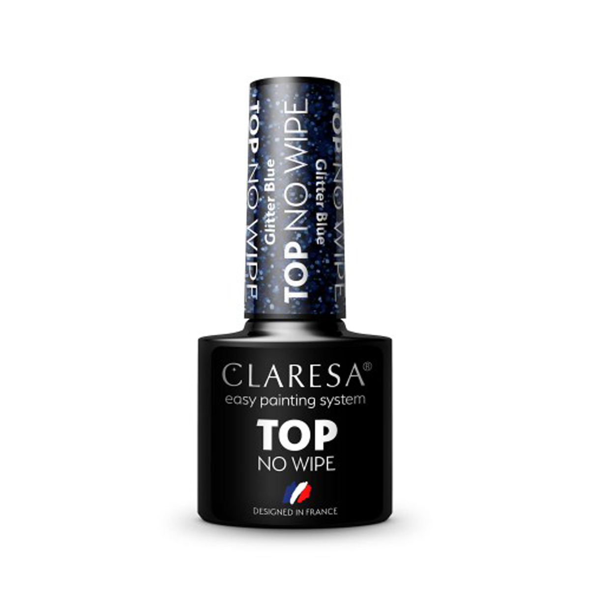 Glitter Blau Nagellack - CLARESA Top No Wipe 5g