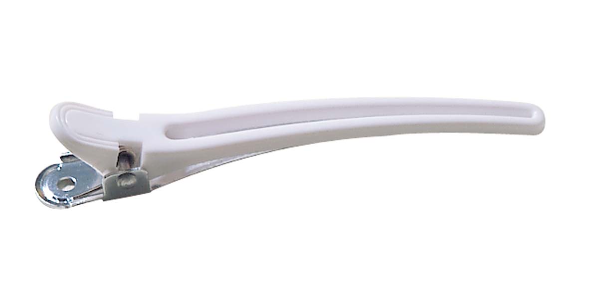Haarclips Plastik 95Mm Weiss Friseur 01