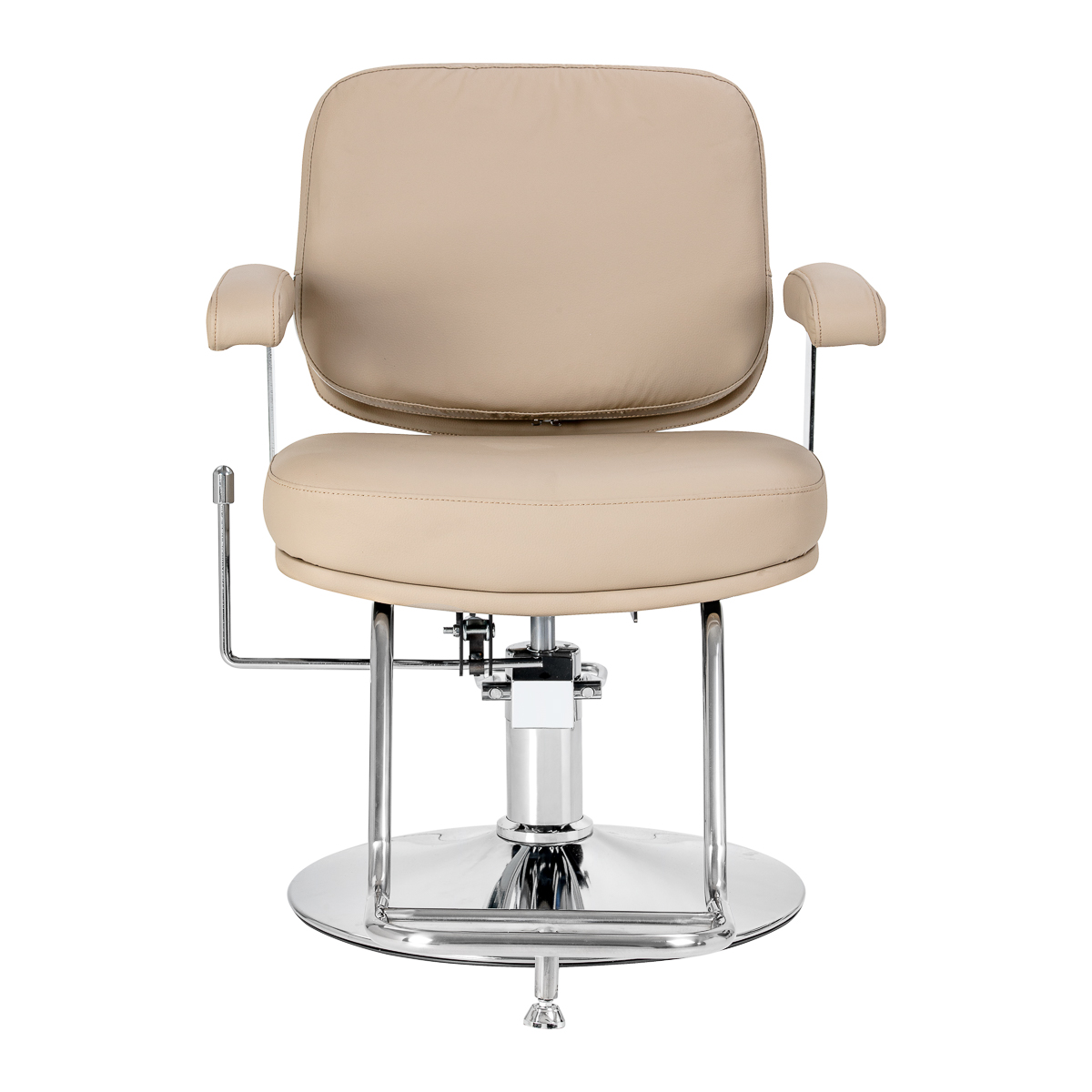 Omega Friseurstuhl Astra Plus beige – hydraulisch höhenverstellbar
