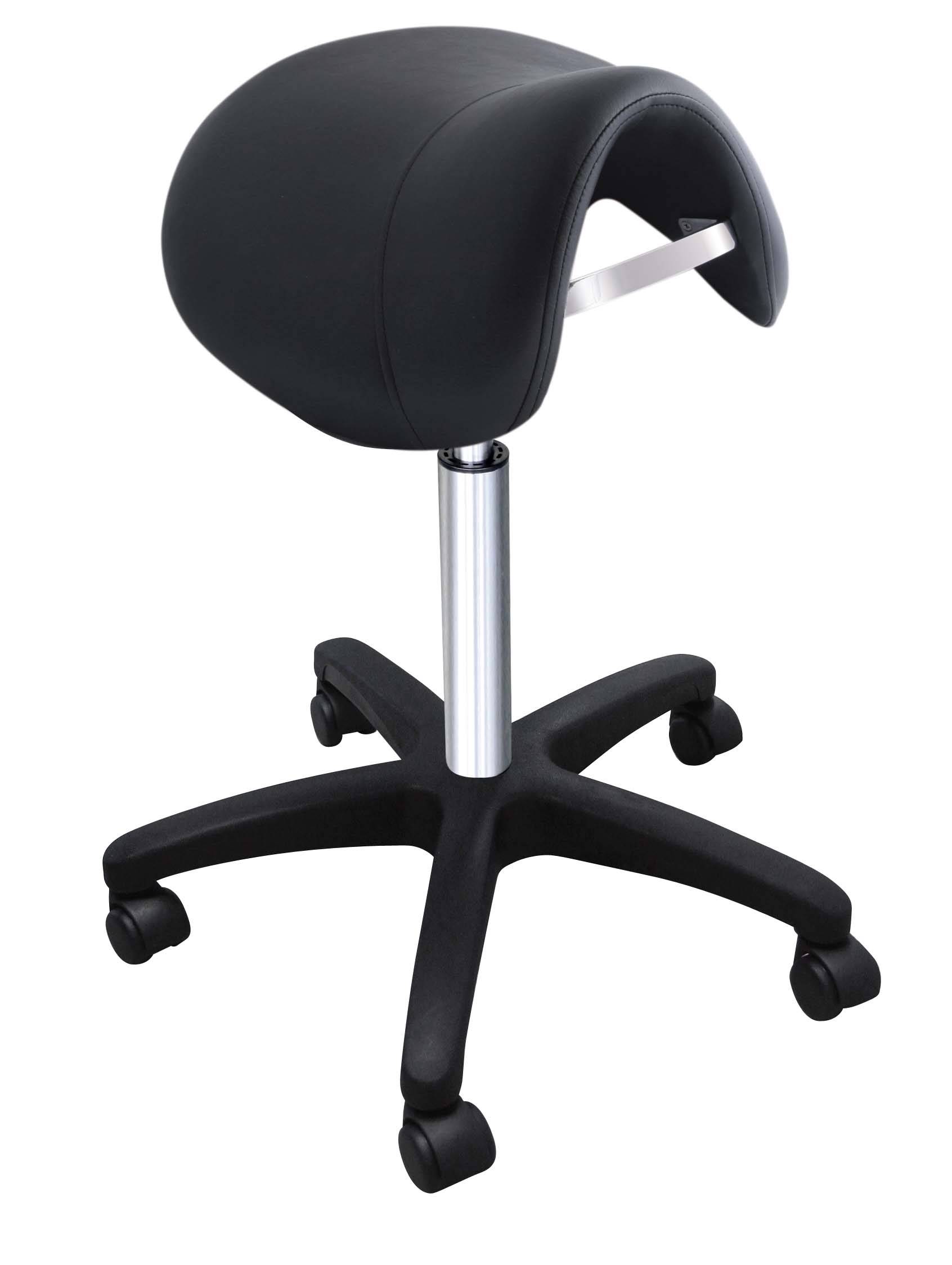 Rollhocker Fortuna Gebremste Schwarz Rollen Salon