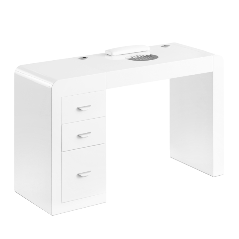 Kosmetiktisch 312 weiß rechts – mit Absorber