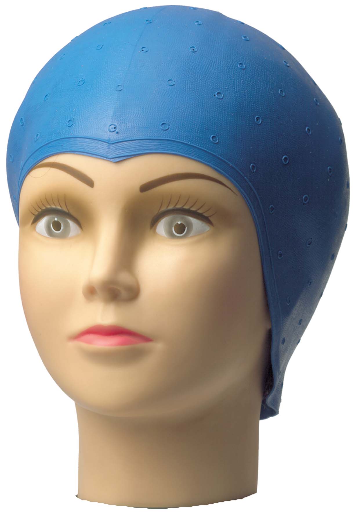 Straehnenhaube Straehnenh Lochstanzung Blau Salon