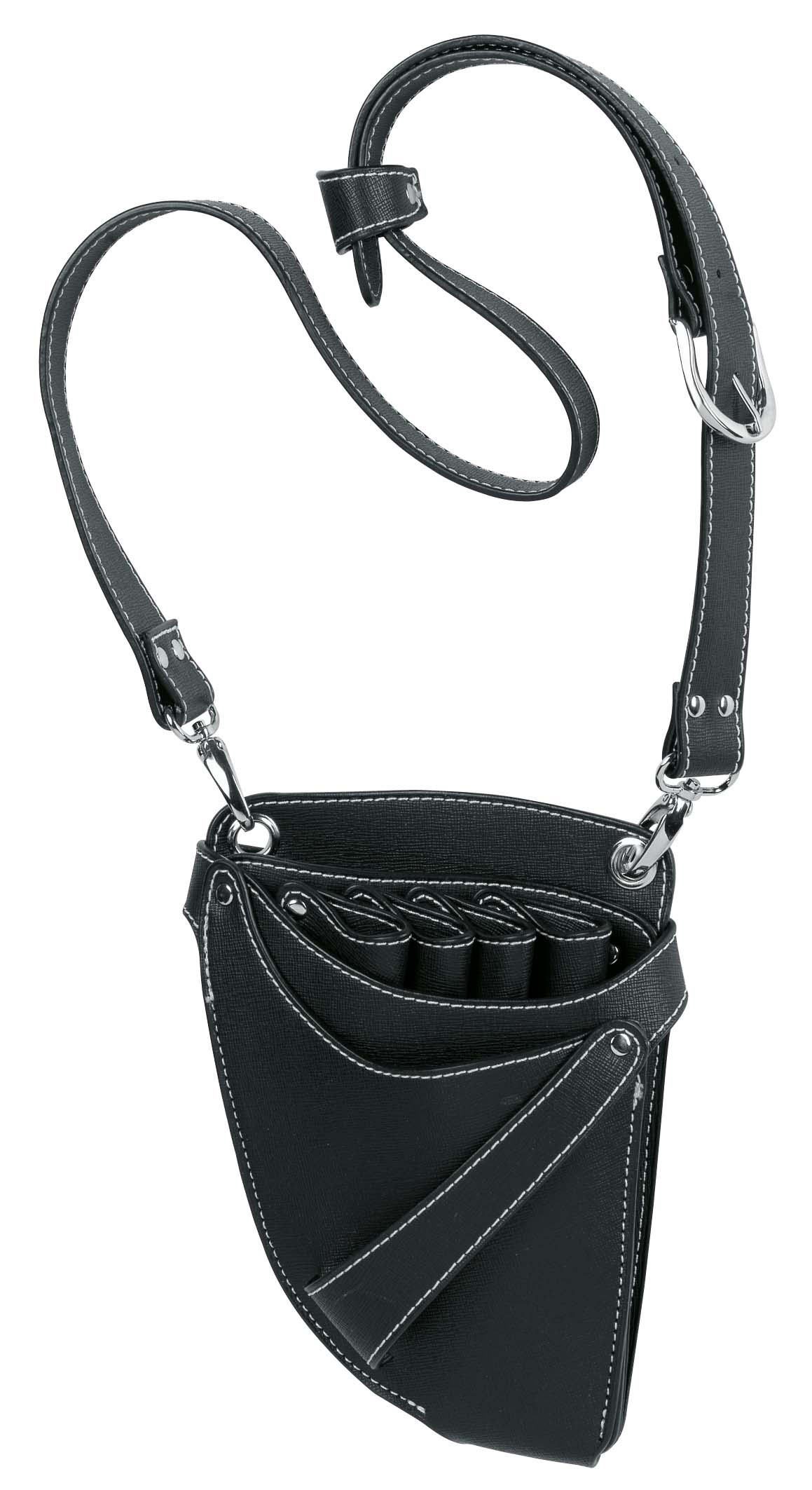 Werkzeugtasche Kunstleder 15X20X5Cm Schwarz Friseur