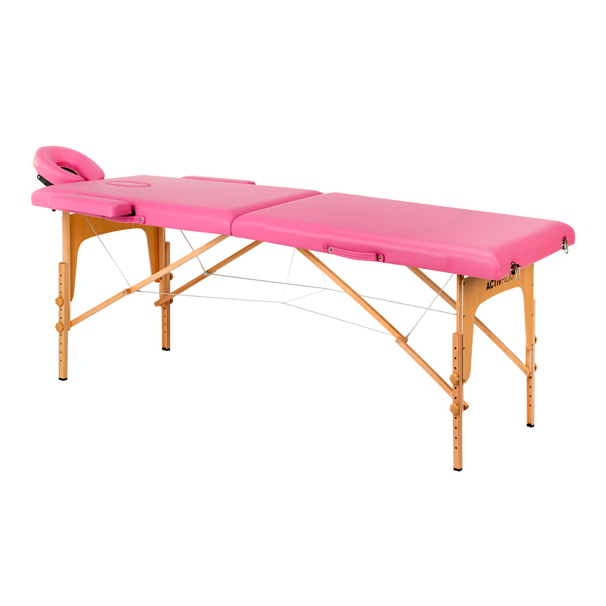 Klappbare Holz-Massageliege 2-Segmente Activ Fizjö Rosa - Komfortliege für Therapie & Wellness