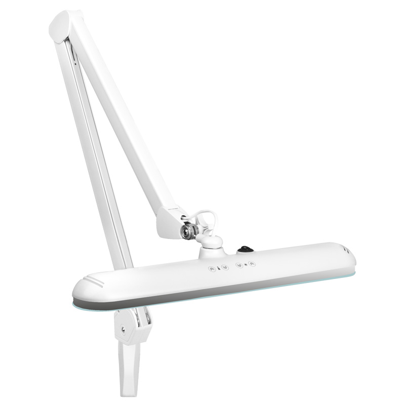 ELEGANTE Werkstattlampe LED 801-TL mit Schraubstock - dimmbar & farbtemperatur-einstellbar