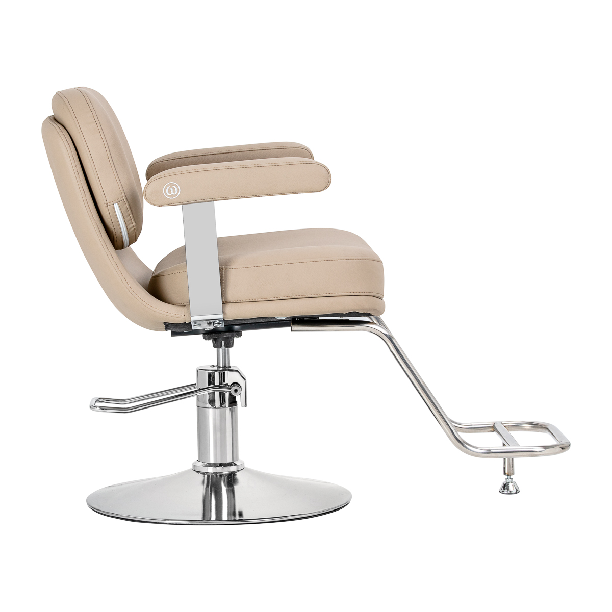 Omega Friseurstuhl Astra beige - hydraulische Höhenverstellung
