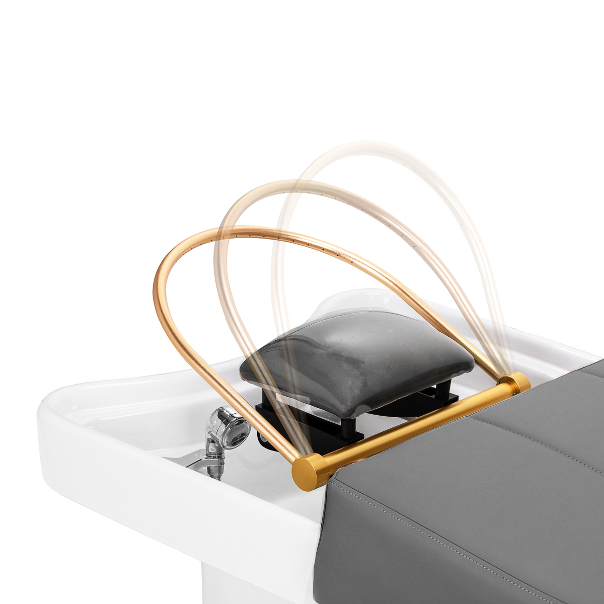 Gabbiano Friseurwaschbecken Liege Head Spa 017 Grau - SPA-Liege