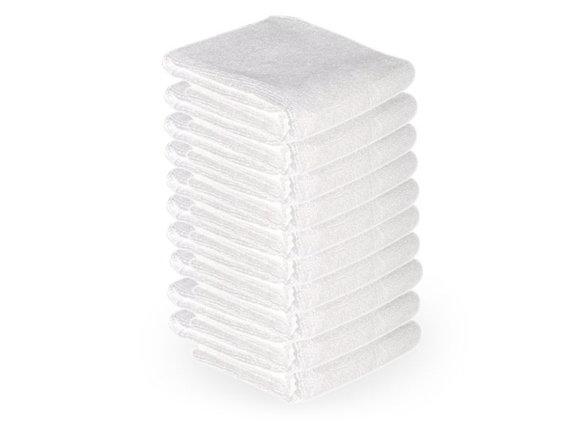 Mikrofaser-Handtuch 73x40cm Weiß 10er Set
