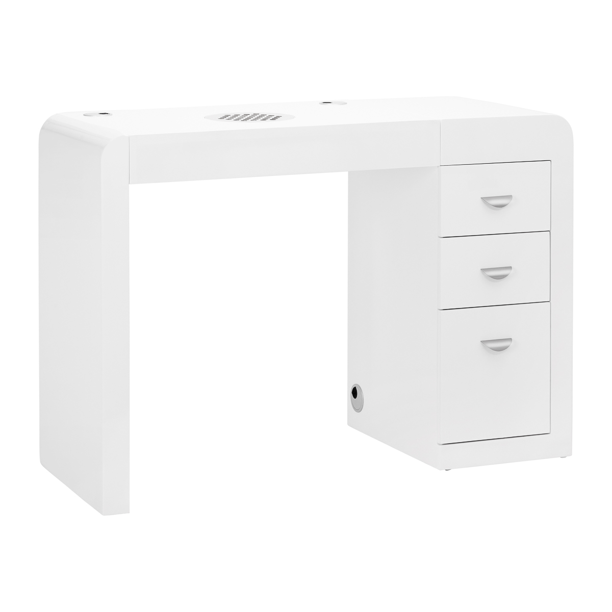 Kosmetikschreibtisch 312 weiß links mit Absorber
