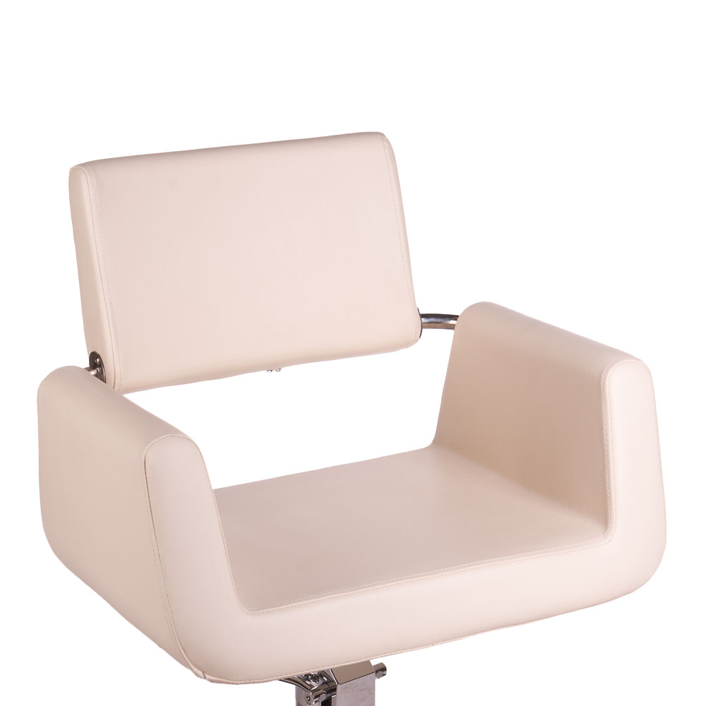 Friseurstuhl Creme - Hydraulischer Salonstuhl für professionelle Friseure