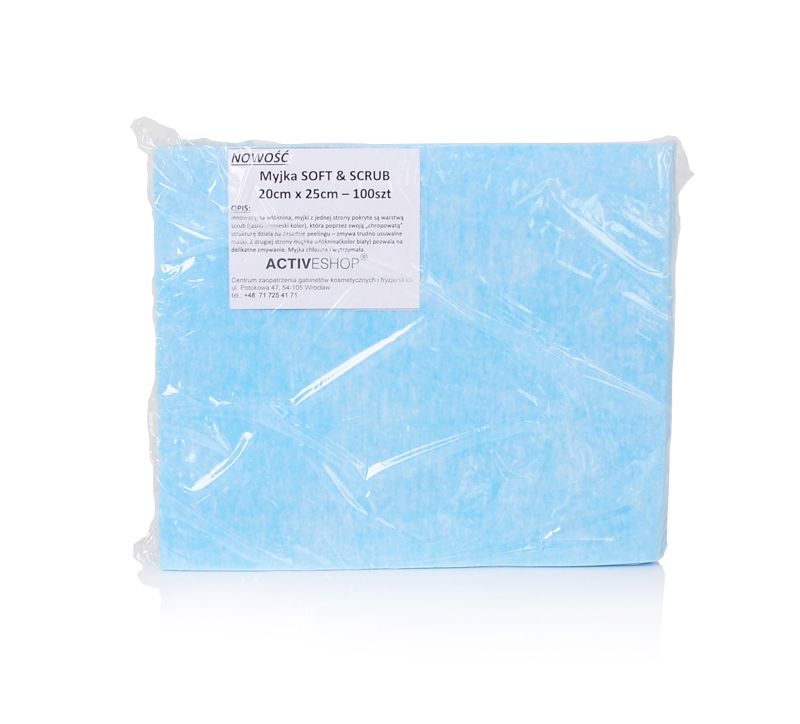 Einweg-Kosmetiktücher Soft&Scrub 20x25cm - 100 Stück Waschvliestücher für Beauty- und Behandlungen