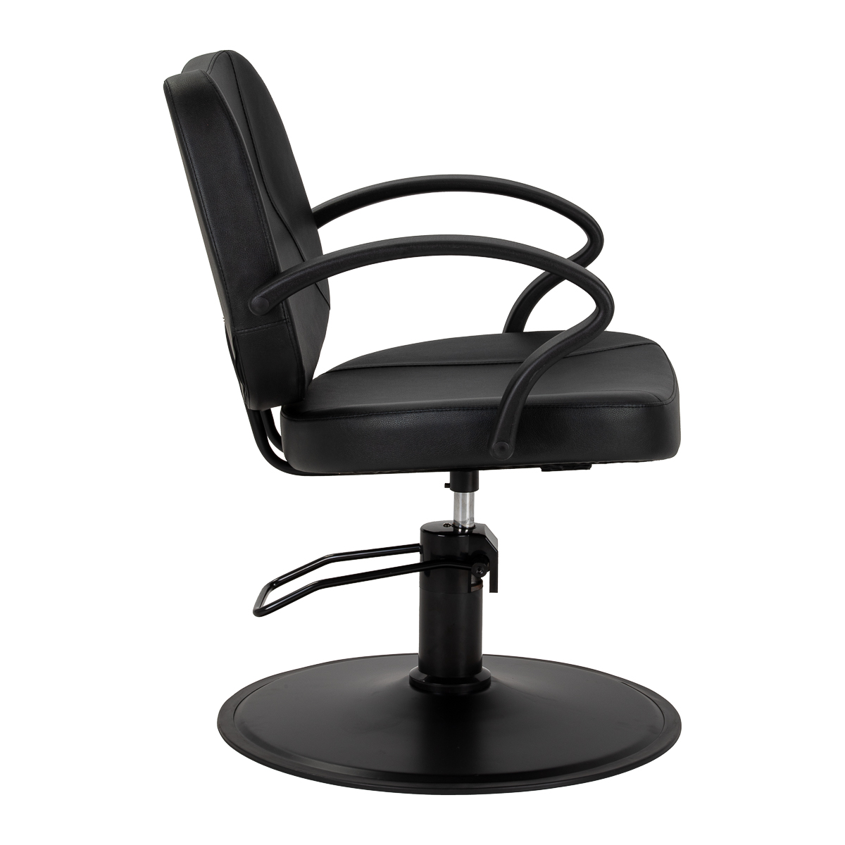 Hair System Friseurstuhl Borneo Schwarz – hydraulische Höhenverstellung