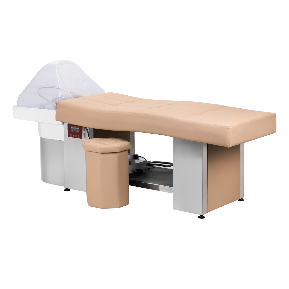 Gabbiano Friseurwaschbecken-Liege Head Spa 017 in Beige – Professionelle Kopfwaschanlage für Friseure
