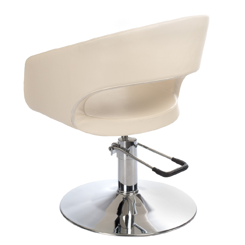 Friseurstuhl Creme - Hydraulischer Salonstuhl für professionelle Friseure - Bild 4