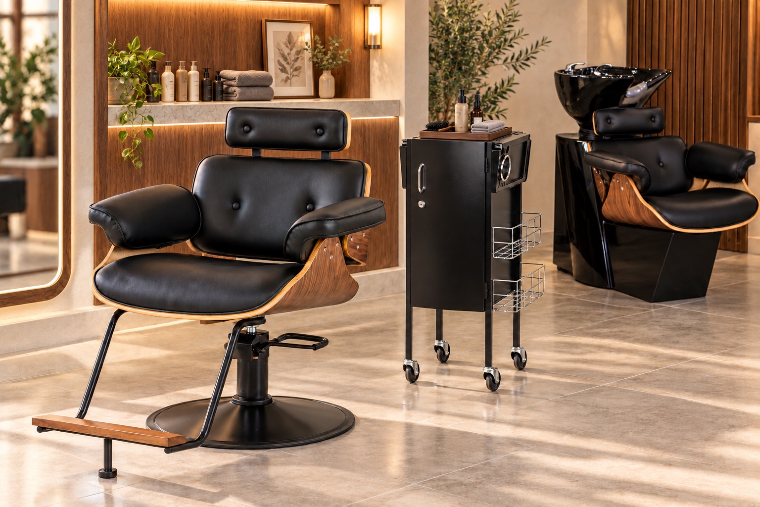 Friseursalon mit Gabbiano Florenz – Einrichtungsidee mit den im Set enthaltenen Produkten