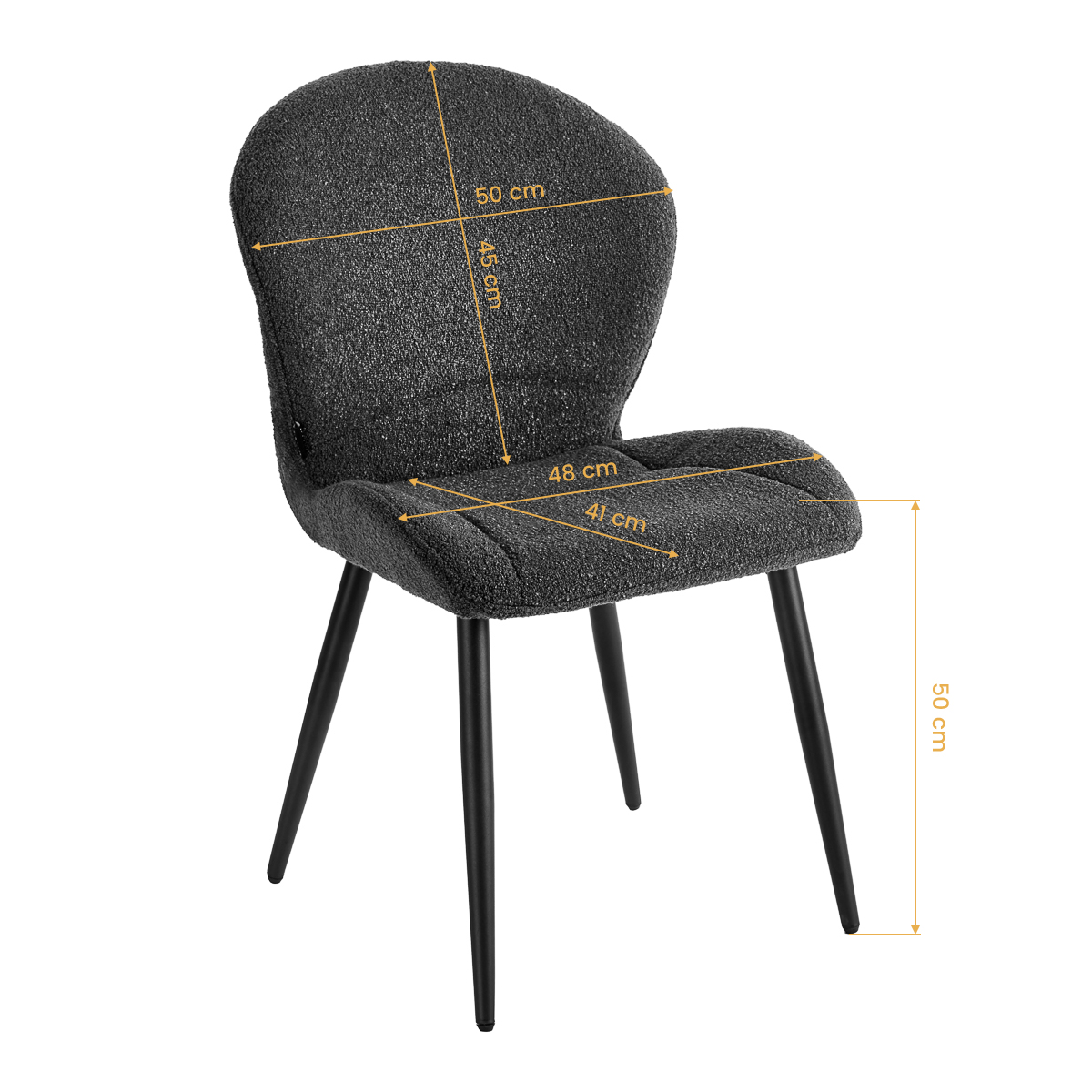 4Rico Stuhl Lucente schwarz – Eleganter Salonstuhl