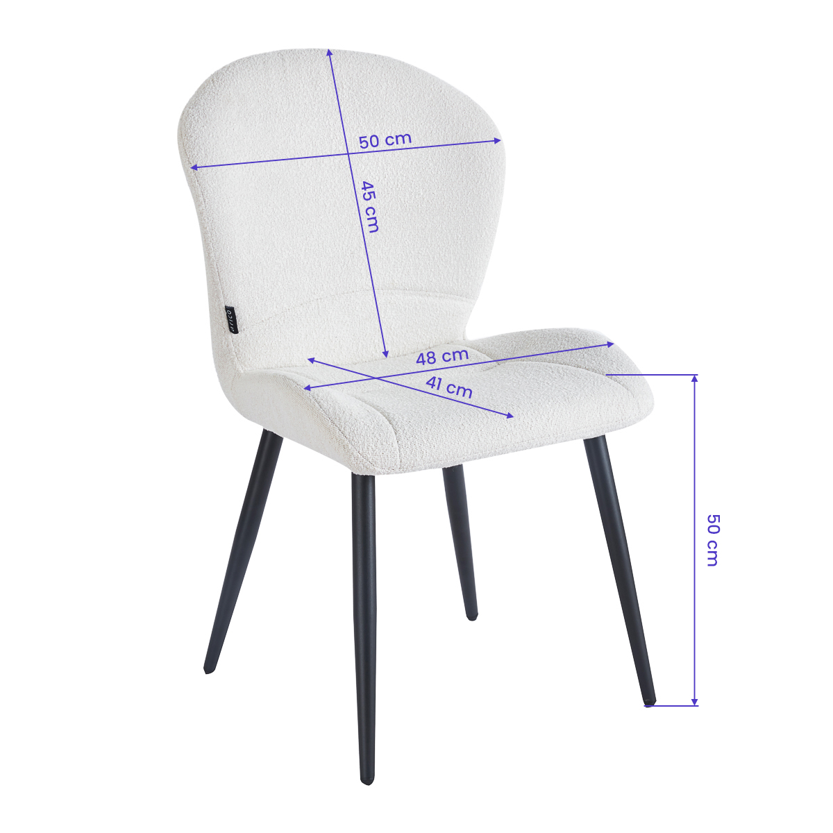 4Rico Lucente Stuhl weiß - Salon Empfangsstuhl modern