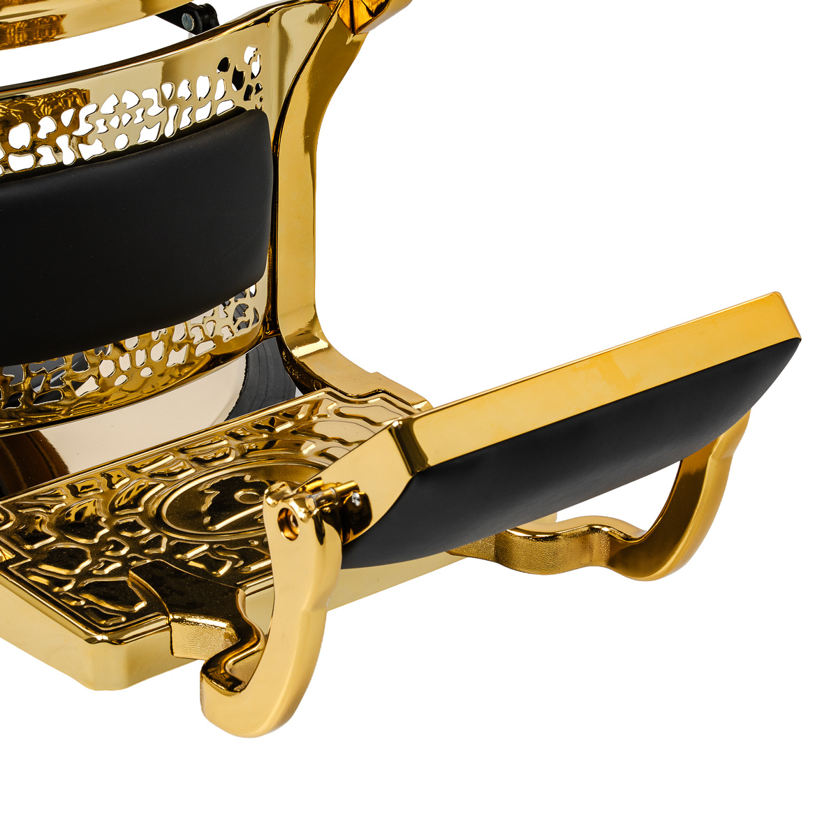 Barberstuhl Gabbiano Niccolo Schwarz Gold – Hydraulik
