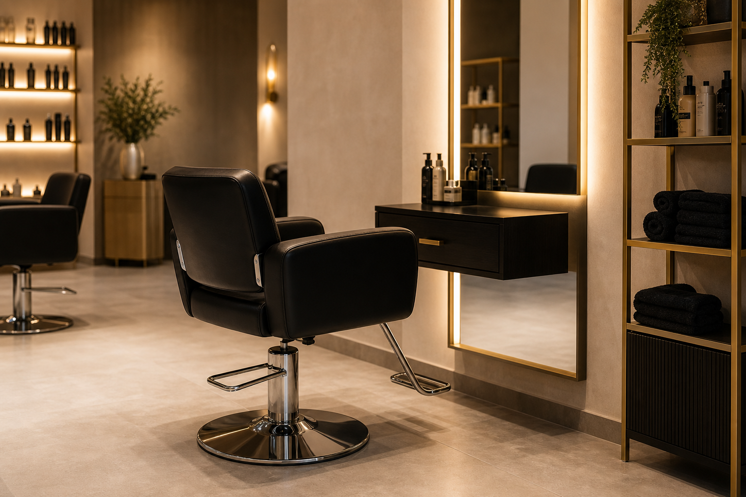 Unisex-Stuhl im Friseur- und Beauty-Salon