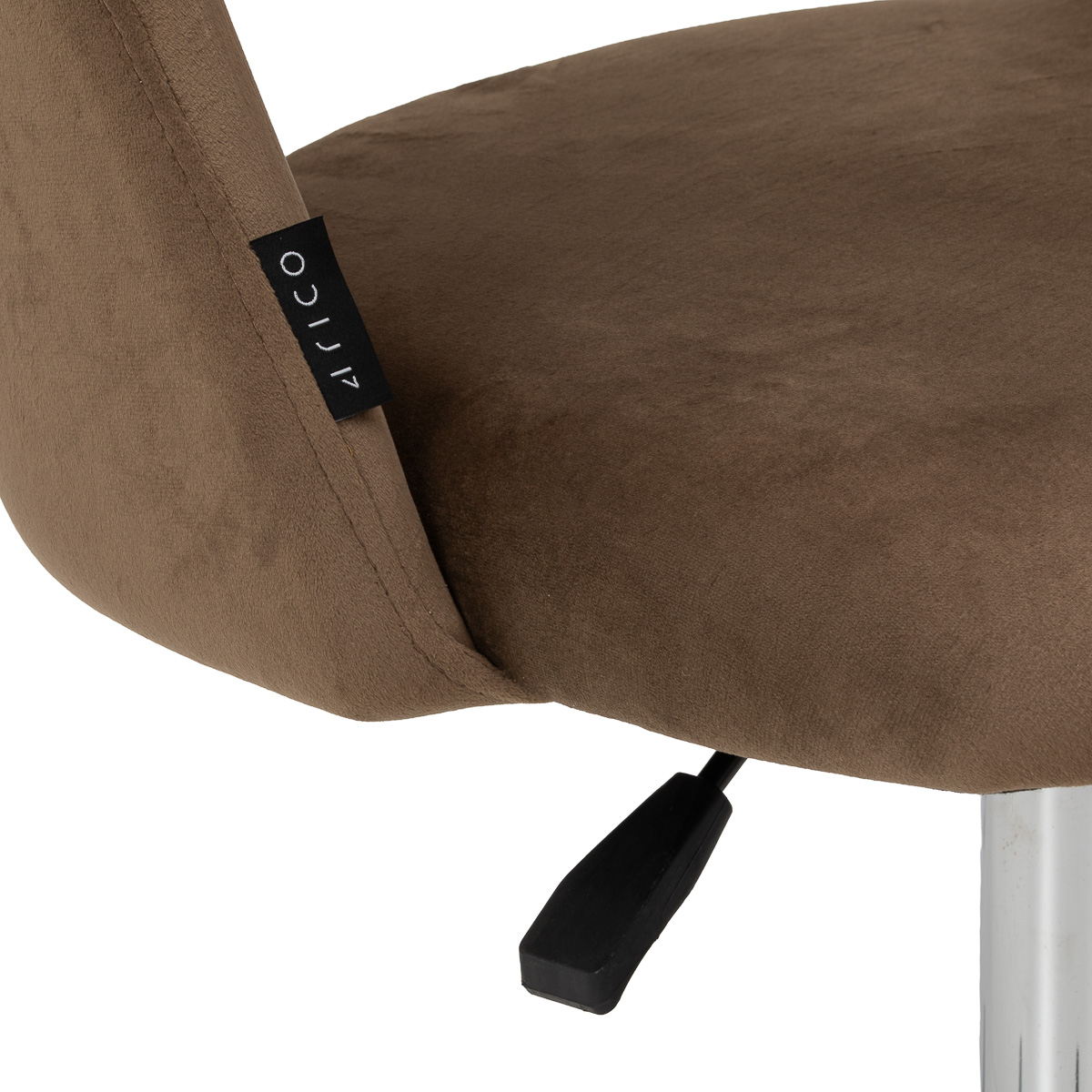 4Rico Arco Drehstuhl braun – höhenverstellbar mit Velours