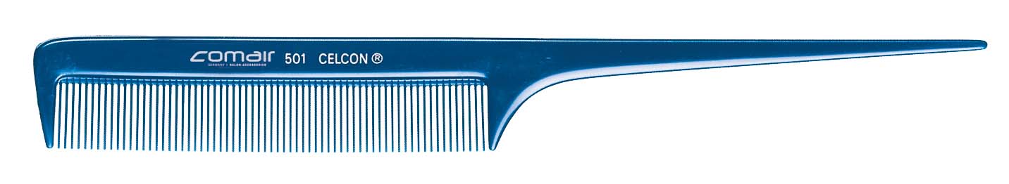 Stielkamm Fein Gezahnt Blau 21Cm Friseur