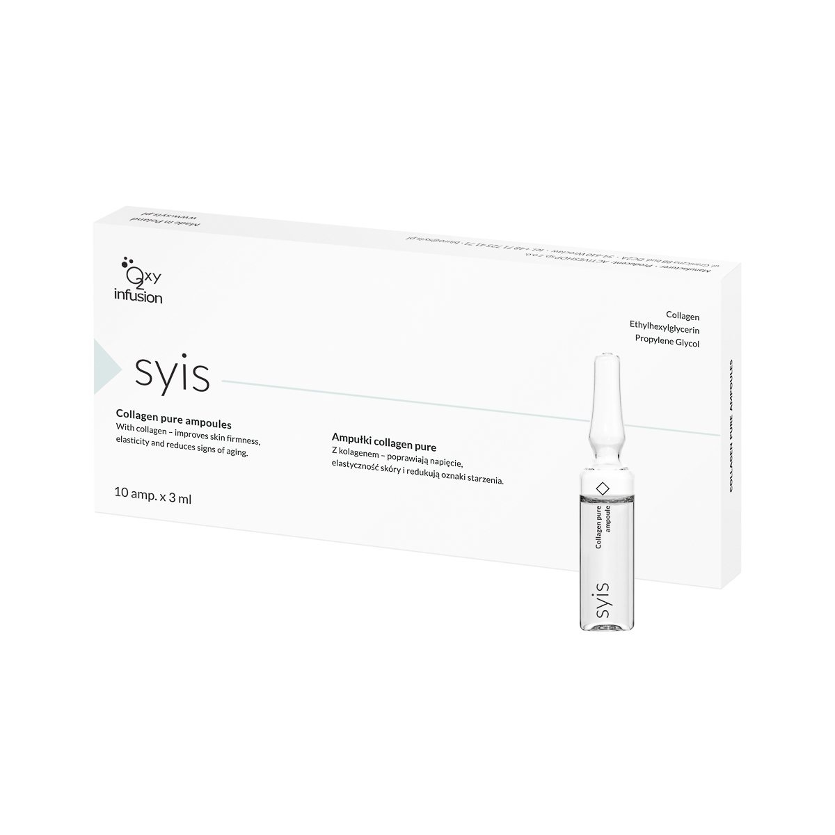 SYIS Collagen Pure 100% Ampullen - 10x3ml Hochkonzentrierte Collagen Kur