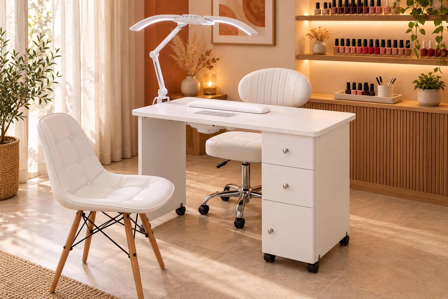 Nagelstudio-Einrichtungsset Wood 011B – 4-teilig
