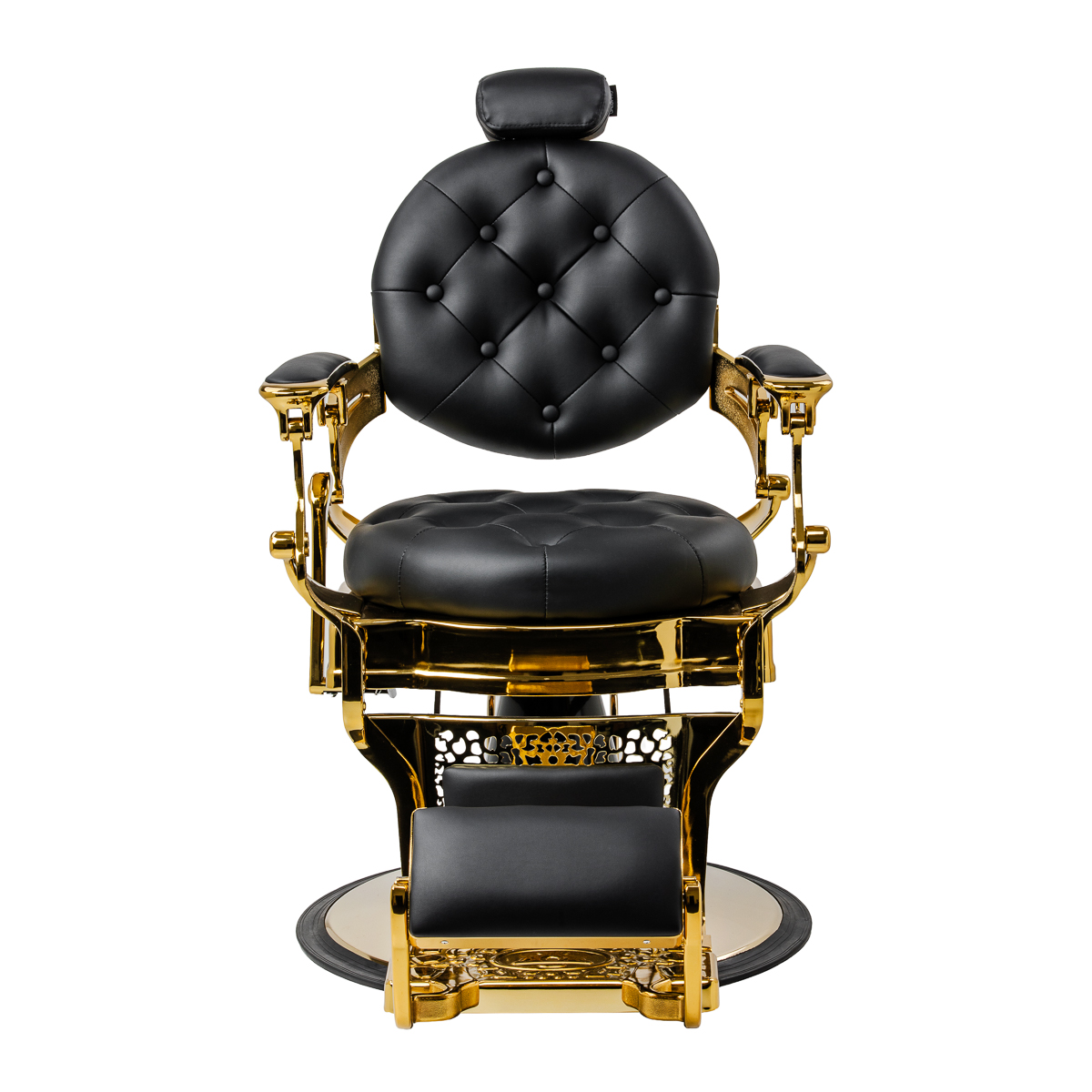 Barberstuhl Gabbiano Niccolo Schwarz Gold – Hydraulik