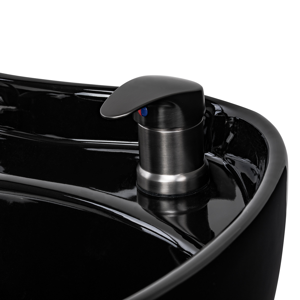 Gabbiano Ines Friseurwaschanlage elektrisch schwarz mit Massage