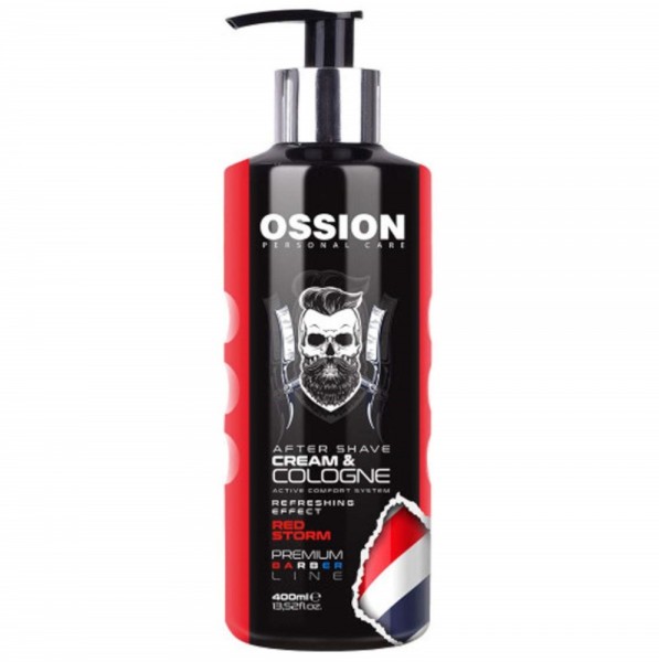 OSSION Red Storm Premium Barber Cream & Cologne Aftershave 400ml