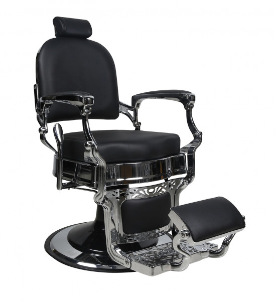 DETREU HERREN BEDIENUNGSSTUHL BARBER SHOP VINTAGE CHROME